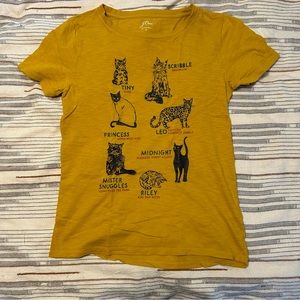 J Crew Cats Graphic Tee